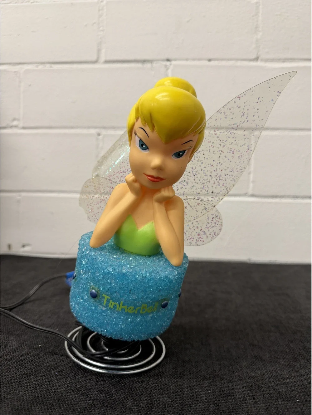 Vintage Disney Tinker Bell Lighted Figurine Lamp